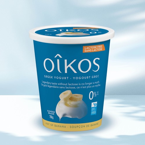 Oikos Lactose-Free 0% Greek Yogurt Banana 4 x 100 g