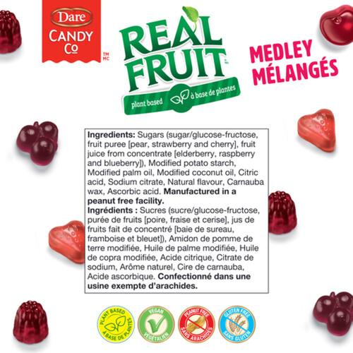 Dare Real Fruit Plant-Based Gummies Medley 180 g