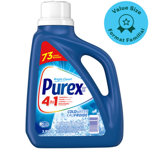 Purex Laundry Detergent Cold Water Value Size 2.95 L
