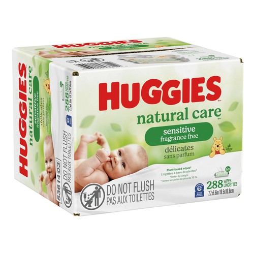 Huggies Natural Care Fragrance-Free Baby Wipes 288 Count