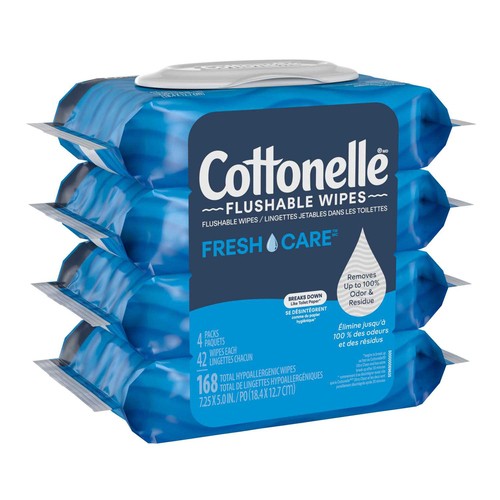 Cottonelle Fresh Care Flushable Wipes 4 Packs x 42 Wipes