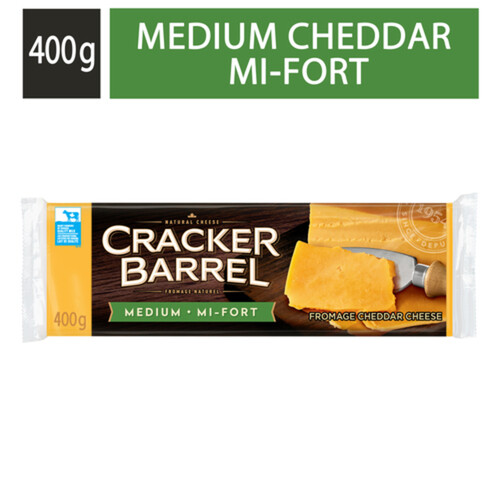 Cracker Barrel Block Cheese Medium Cheddar 400 g