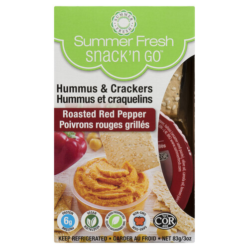 Summer Fresh Snack And Go Vegan Hummus Roasted Red Pepper 83 g