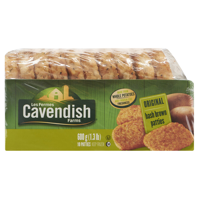 Cavendish Farms Hash Brown Patties Original 10 Pack 600 g (frozen) Voilà Online Groceries & Offers