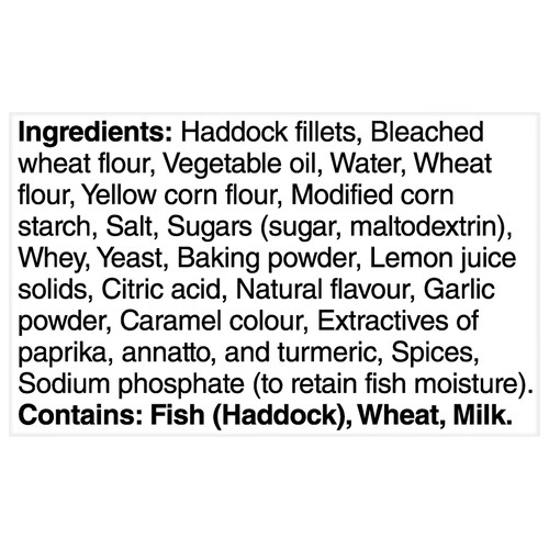 BlueWater Seafoods Frozen Crunchy Breaded Haddock Fillets 525 g