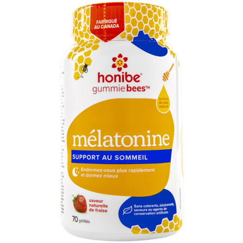 Honibe Gummiebees Supplement Melatonin Strawberry 70 EA