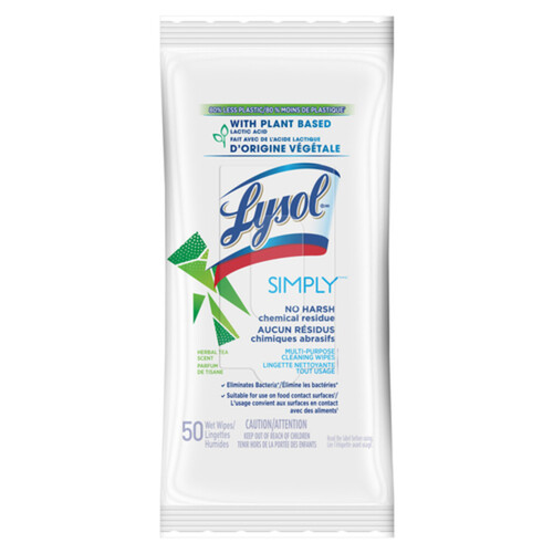 Lysol Disinfectant Wipes Herbal Tea Scent 50 Sheets