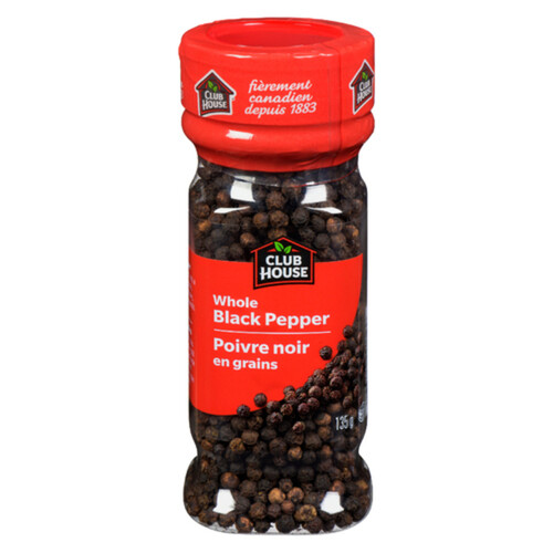 Club House Peppercorns Whole Black 135 g