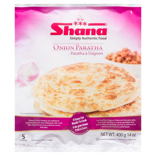 Shana Frozen Parathas Onion 5 Pack 400 g