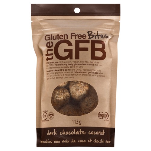 The GFB Gluten-Free Bites Dark Chocolate Coconut 113 g