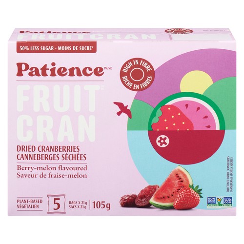 Patience Fruit Cran Sweetened Dried Cranberries Berry-Melon 105 g