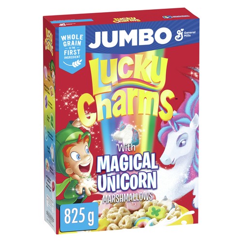 Lucky Charms Breakfast Cereal Whole Grains With Marshmallows Value Size 825 g