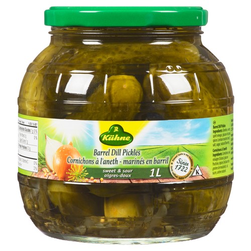 Kuehne Barrell Dill Pickles Sweet & Sour 1 L