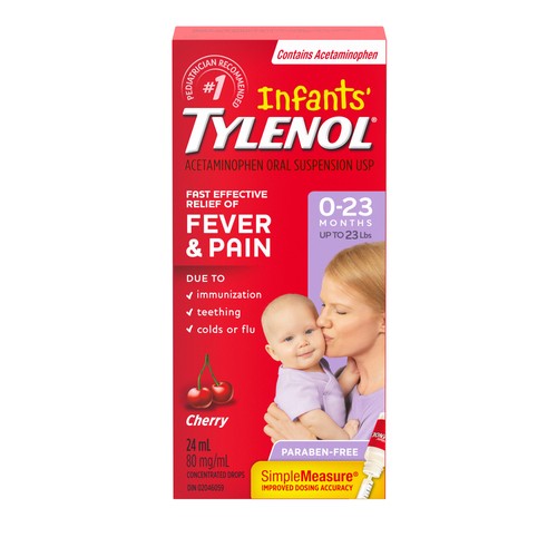 Tylenol Fever & Pain Infant Drops Cherry 24 ml