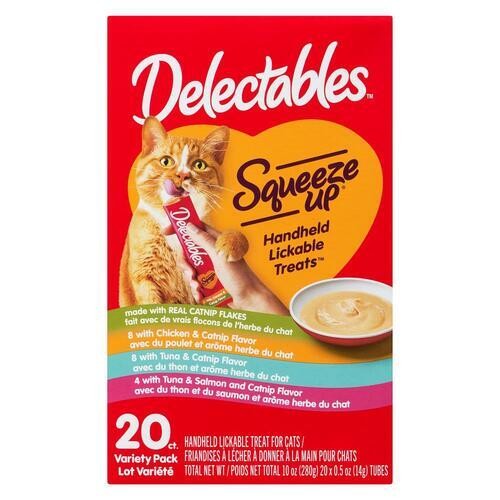 Hartz Delectables Cat Treats Squeeze Ups With Catnip 20 Count