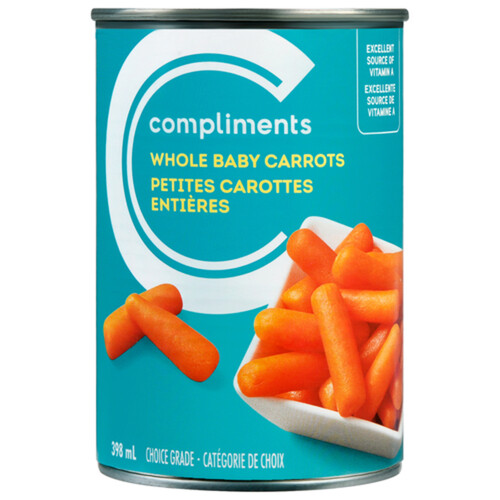 Compliments Canned Whole Baby Carrots 398 ml