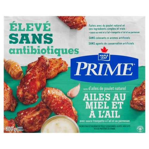 Maple Leaf Prime Frozen Chicken Wings Honey Garlic 800 g