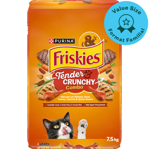 Friskies Grillers Dry Cat Food Tender Crunchy 7.5 kg