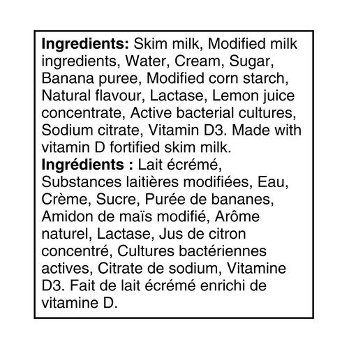 Danino Lactose-Free Drinkable Yogurt Banana 6 x 93 ml (bottles)