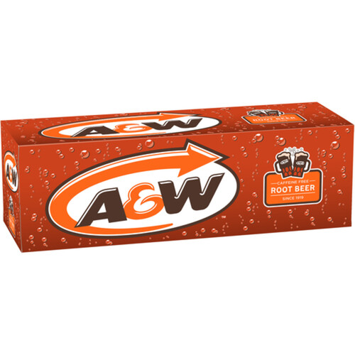 A&W Soft Drink Root Beer 12 x 355 ml (cans)