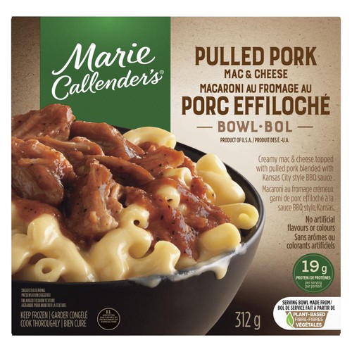 Marie Callender's Frozen Meal Bowl BBQ Pulled Pork Mac And Cheese 312 g