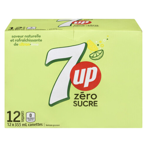 7Up Soft Drink Zero 12 x 355 ml (cans)
