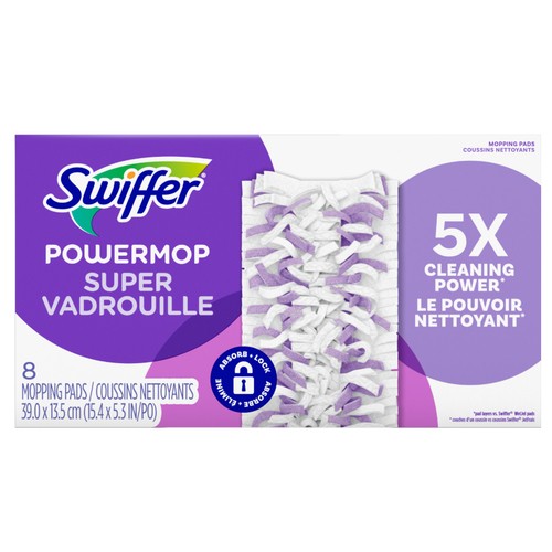 Swiffer Heavy Duty Powermop Refill Cloths/Pads All Purpose 8 Count
