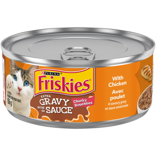 Friskies Wet Cat Food  Extra Gravy Chunky with Chicken 156 g