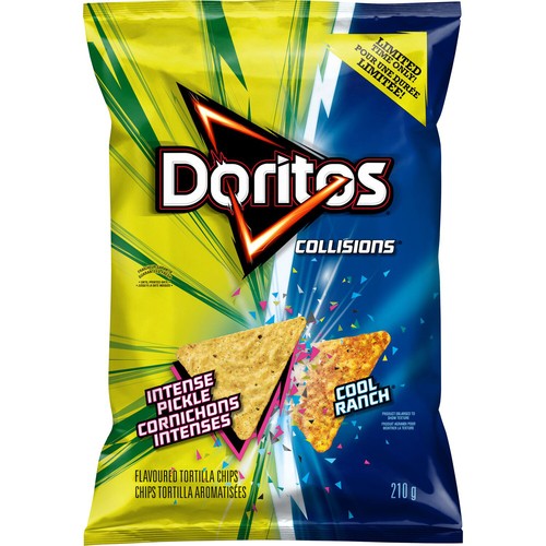 Doritos Collisions Tortilla Chips Intense Pickle and Cool Ranch Flavoured 210 g