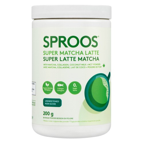 Sproos Supplements Powder Super Matcha Latte Unsweetened 200 g