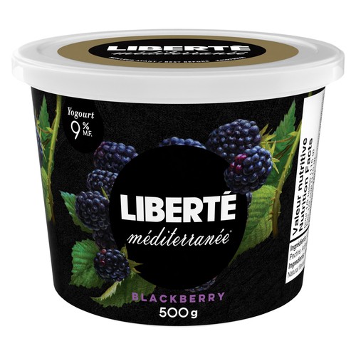 Liberté 9% Yogurt Méditerranée Blackberry 500 g