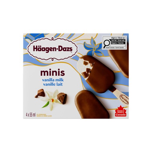 Häagen-Dazs Ice Cream Bars Minis Vanilla Milk 4 x 55 ml