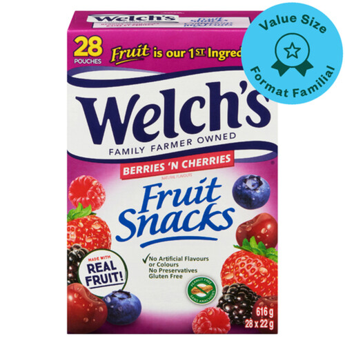 Welch's Fruit Snacks Berrie n Cherries 616 g