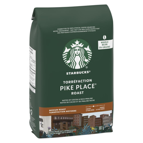 Starbucks Whole Bean Coffee Pike Place Medium Roast 907 g