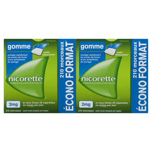 Nicorette Gum Extreme Chill Mint 2 mg 210 Pieces