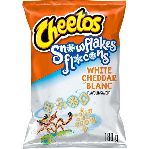 Cheetos Cheese Snacks Snowflakes White Cheddar 180 g