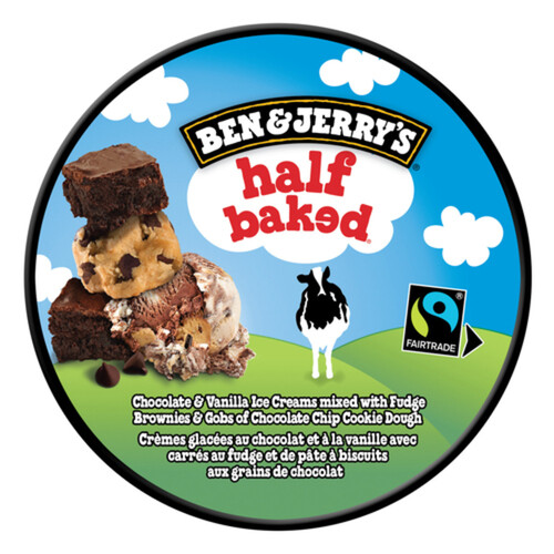 Ben & Jerry's Ice Cream Half Baked Chocolate & Vanilla 473 ml