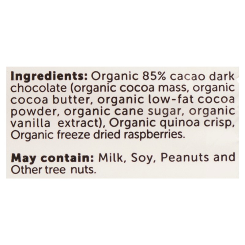 ChocXO Organic Keto Snaps Dark Chocolate Raspberry & Quinoa 98 g ...
