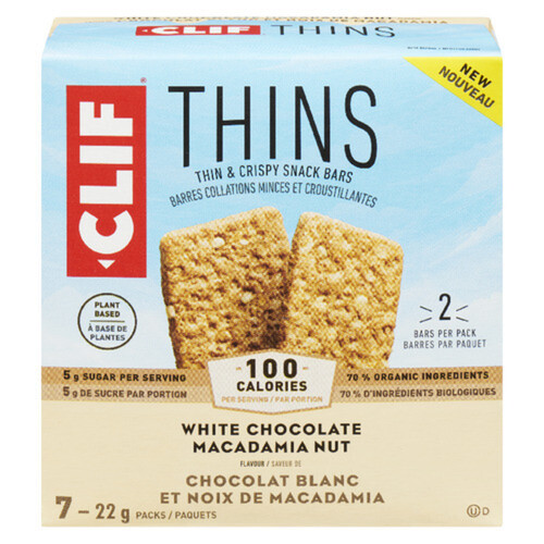 Clif Plant Based Crispy Snack Bars White Chocolate  7 x 22 g