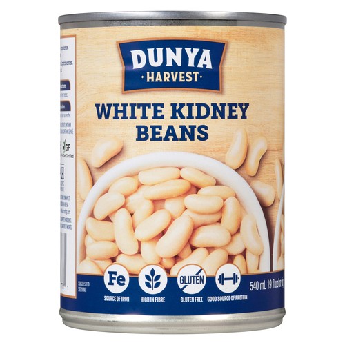 Dunya Harvest Gluten-Free Canned Kidney Beans White 540 ml
