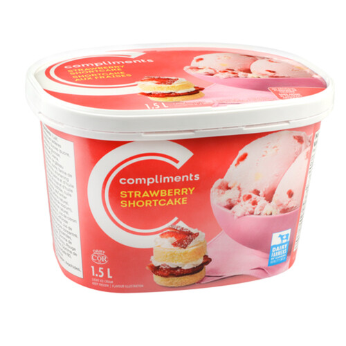 Compliments Ice Cream Strawberry Shortcake 1.5 L