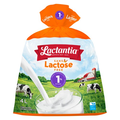 Lactantia Lactose-Free 1% Milk Partly Skimmed 4 L