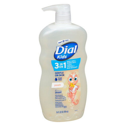 Dial Kids Tear-Free 3 In 1 Body Wash Peach 709 ml