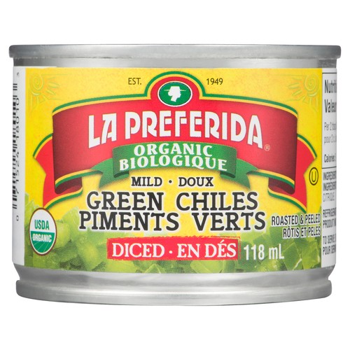 La Preferida Organic Mild Diced Green Chiles 118 mL