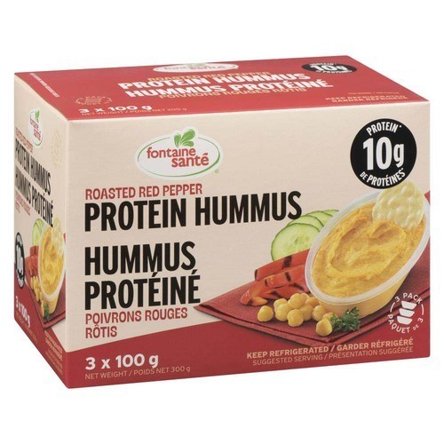 Fontaine Santé Protein Hummus Roasted Red Pepper 300 g