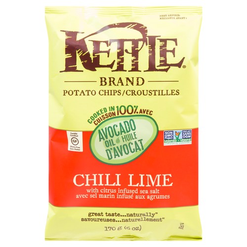 Kettle Brand Potato Chips Avocado Chili Lime 170 g
