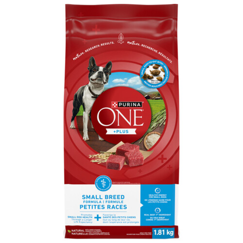 Purina ONE +Plus Dry Dog Food Small Breed Formula Beef 1.81 kg