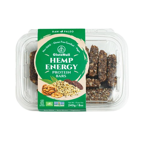 GluteNull Gluten-Free Protein Bars Hemp Energy 240 g