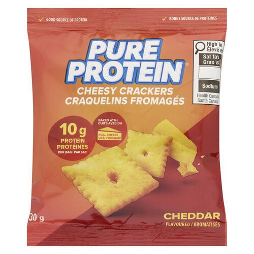 Pure Protein Cheesy Crackers Cheddar Flavoured 30 g