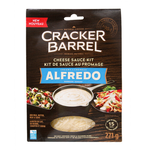 Cracker Barrel Cheese Sauce Kit Creamy Alfredo 271 g